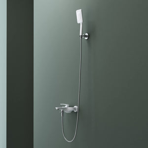 glasvilla Soffione Doccia con Miscelatore Monocomando Saliscendi Sistema Doccetta a 3 Getti per Bagno/Vasca Bagno/Doccia