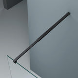 Barre de support pour paroi de douche Glasvilla | Stabilisateur de paroi vitrée pour douches à l'italienne | Pivote à 180° pour verre de 6 à 10 mm d'épaisseur