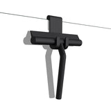glasvilla Tergivetro per Doccia con Gancio, Tergivetro in Silicone per Finestre del Bagno, 19x21cm, Nero Opaco