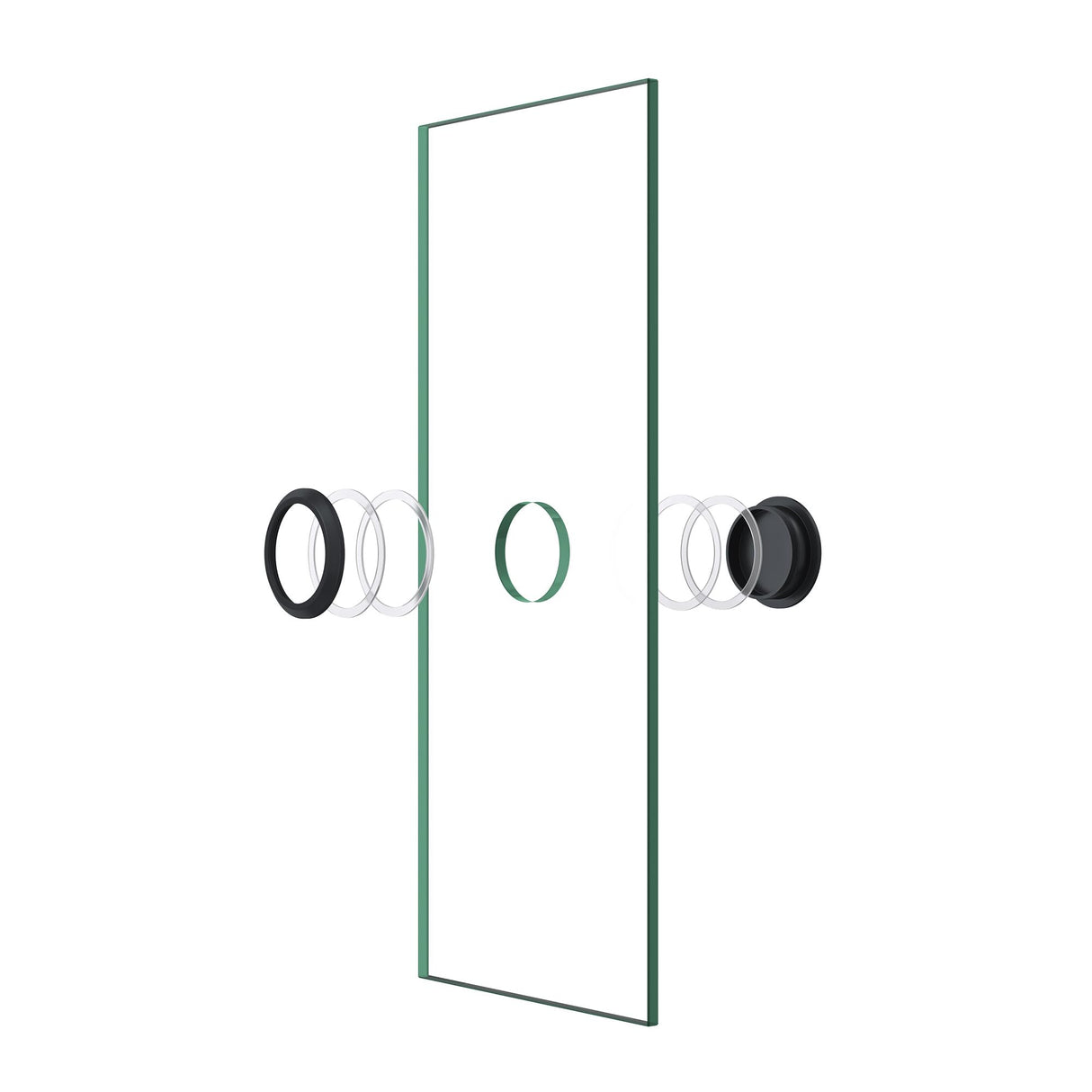 Poignée de porte Glasvilla, bouton de porte intérieure, poignée de porte de douche, poignée de barre, poignées de porte en verre, poignée de poussée