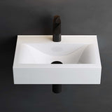 Vasque à poser Glasvilla, dimensions L x P x H : 45 x 30,5 x 10,5 cm, blanche, en céramique, carrée, avec revêtement nano/effet lotus Brussels118c