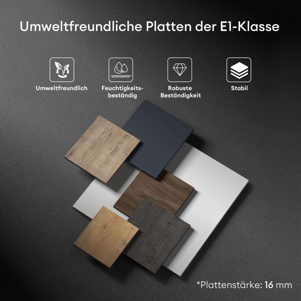 glasvilla Badmöbelset Badezimmermöbel bestehend aus Waschbecken in Anthrazit Matt und Waschbeckenunterschrank BTH: 46x26x63cm Pisa02