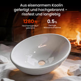 glasvilla Lavabo da Appoggio in Ceramica Lavandino Bagno da Appoggio Nano Rivestimenti Inclusi Brüssel205