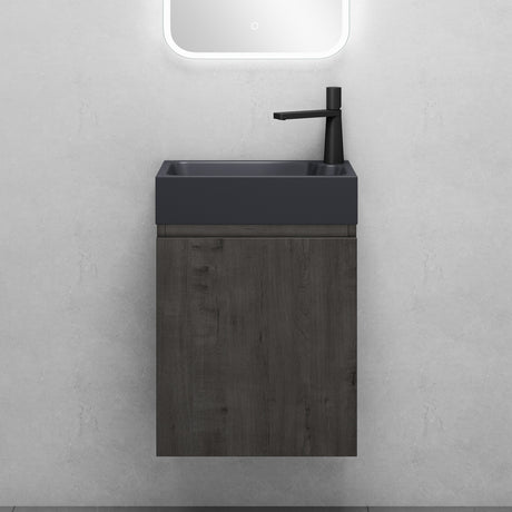 glasvilla Ensemble de Meubles de Salle de Bain avec Lavabo en Anthracite Mat et Meuble Bas pour Lavabo 46x26x63 cm Pisa02