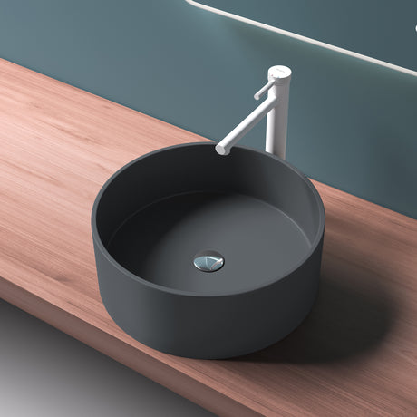 Glasvilla Lavabo Cuadrado para Encimera 40x40x15 cm, Mineralguss, Modelo Col804