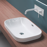 Lavabo Glasvilla, lavabo encastré avec nano-revêtement, céramique blanche, Bruxelles 5082