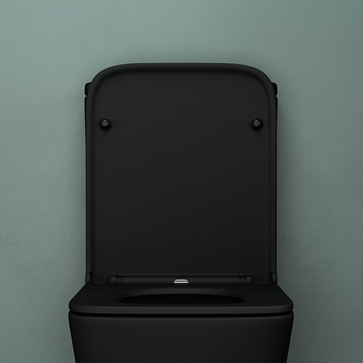 glasvilla Stand WC mit Spülkasten spülrandloses-WC bodenstehende-Toilette aus Keramik, weiß/matt schwarz  36x63x82cm, mit Absenkautomatik inkl. Spülkasten, Stand112T