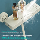 glasvilla Duschsystem mit Regendusche Duschkopf 3 Strahlarten höhenverstellbar Duschbrause mit Unterauslauf aus Aluminium Duschsystem10