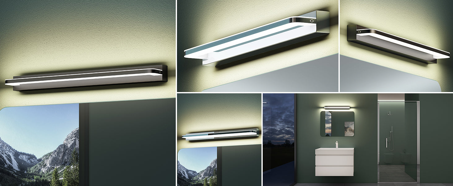 glasvilla Lampada da Specchio LED per Bagno | Lampada a Specchio 4000K, Illuminazione da Parete per Trucco SparkLuxe