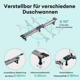 Pieds de receveur de douche, pied de receveur de douche, pied de fixation pour receveurs de douche en forme de X, cadre de receveur de douche avec 5 pieds réglables 