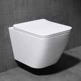 Glasvilla Design – Inodoro suspendido sin reborde en cerámica blanca con asiento Soft-Close