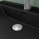 Lavabo Glasvilla, lavabo encastré, vasque rectangulaire en matériau minéral moulé avec trop-plein, Col8