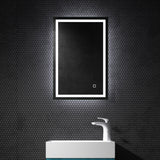 glasvilla Specchio da Bagno Appeso Specchio LED da Parete per Il Trucco Specchio da Bagno a LED con Interruttore Touch Anti-Appannamento Spiegel-02