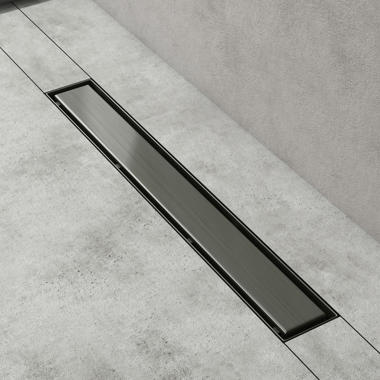 Bonde de douche Glasvilla en acier inoxydable | Kit de siphon complet pour salle de bain | Carrelable, débit de 35 l/min | Filtre à cheveux KE110