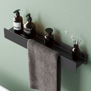glasvilla Étagère de douche à percer ou à coller Étagère de douche de salle de bain 40cm Étagère murale de salle de bain Organisateur de salle de bain Reglo-03