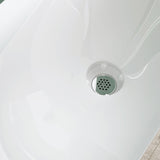 glasvilla Waschbecken Hänge-Waschtisch BTH: 60x38x20cm in Weiß glänzend aus Mineralguss mit Ablaufabdeckung Waschschale Col6035