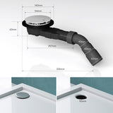 glasvilla Bonde de Douche pour Receveur de Douche Diamètre de la Douche 40 mm Trou d’Évacuation 90 mm AL001