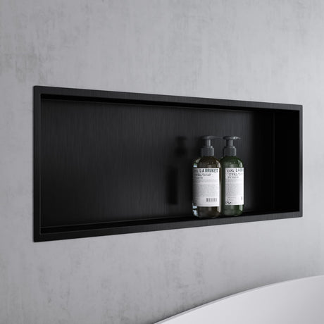 Niche de douche Glasvilla, niche murale de salle de bain, étagère de douche en acier inoxydable carrelable, montage facile