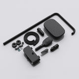 Système de douche Glasvilla avec douchette et pommeau de douche, douche de pluie, kit de fixation murale