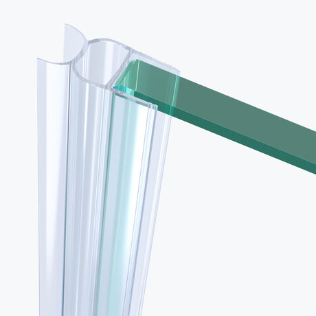 Joint de douche Glasvilla, rebord de douche | Joint de porte de douche pour verre de 6 à 8 mm d'épaisseur | Joint de remplacement pour porte/paroi de douche, droit
