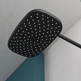 Système de douche Glasvilla avec douchette et pommeau de douche, douche de pluie, kit de fixation murale