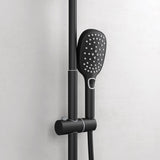 Système de douche Glasvilla avec douchette et pommeau de douche, douche de pluie, kit de fixation murale