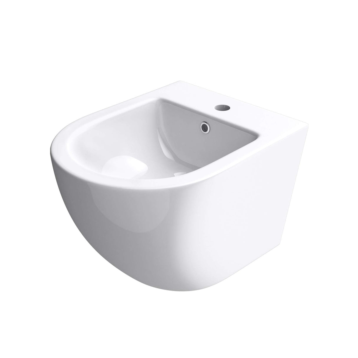 glasvilla Hänge-Bidet Weiß 48,5x36x36cm aus Keramik 1-Hahnloch schmutzabweisende Oberfläche Düren179