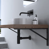 Support mural de lavabo en acier inoxydable Glasvilla Design WH02