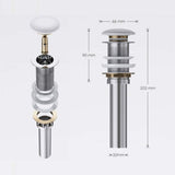 Bouchon de lavabo Glasvilla | Bouchon de lavabo compatible avec tous les lavabos DIN