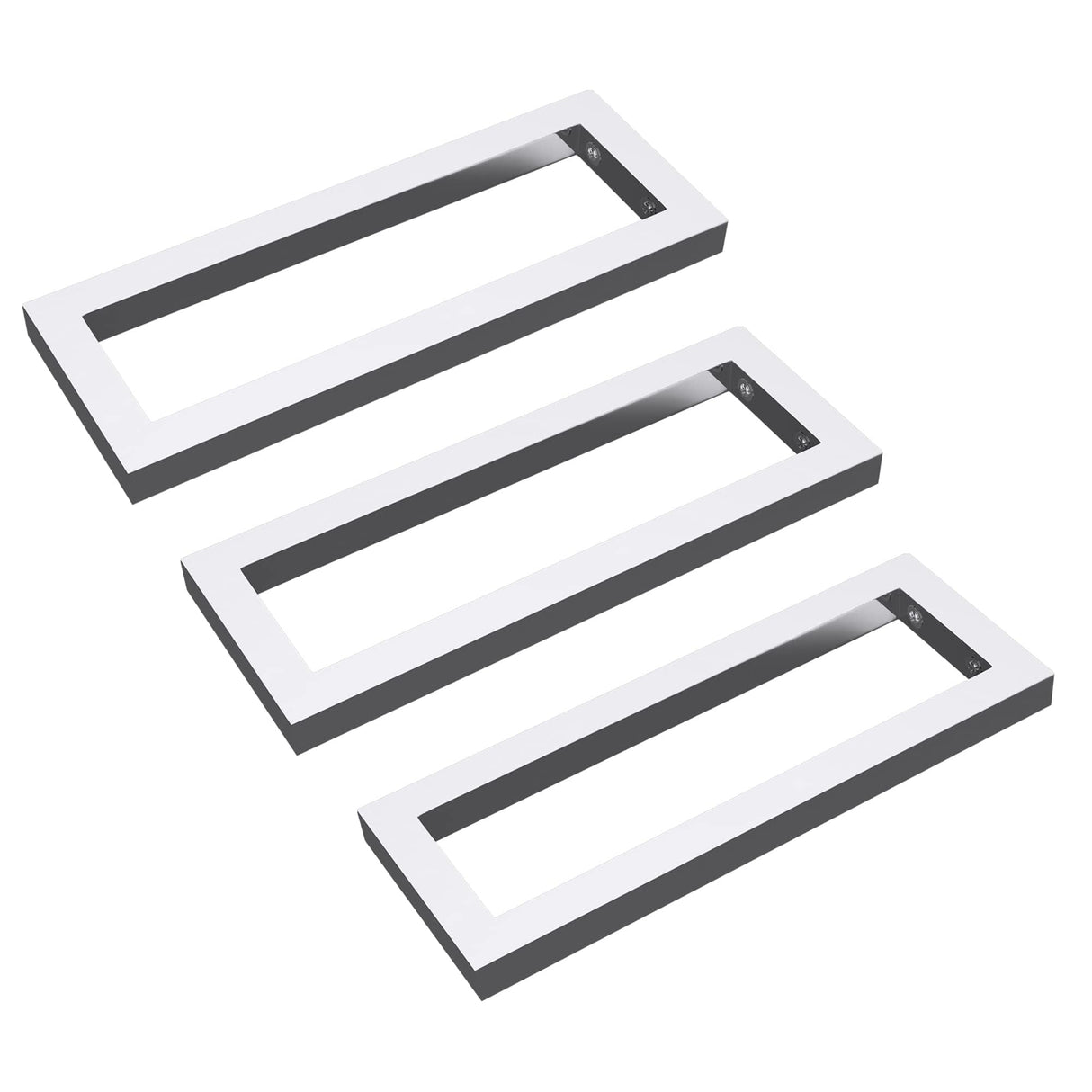 Console murale design Glasvilla en acier inoxydable, support de lavabo 3 pièces WH01