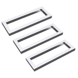 Console murale design Glasvilla en acier inoxydable, support de lavabo 3 pièces WH01