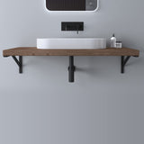 Support mural de lavabo en acier inoxydable Glasvilla Design WH02