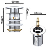 Bouchon de lavabo Glasvilla | Bouchon de lavabo compatible avec tous les lavabos DIN