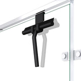 glasvilla Tergivetro per Doccia con Gancio, Tergivetro in Silicone per Finestre del Bagno, 19x21cm, Nero Opaco