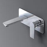 Robinet mural Glasvilla, élégant robinet chromé pour lavabo, corps de montage inclus