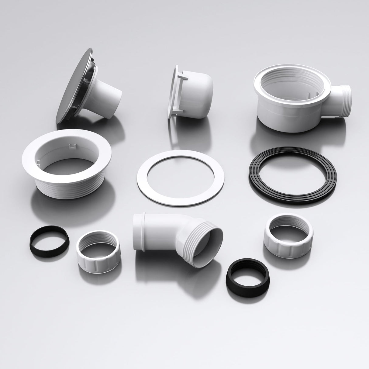 glasvilla Bonde de Douche pour Receveur de Douche Diamètre de la Douche 40 mm Trou d’Évacuation 90 mm AL001