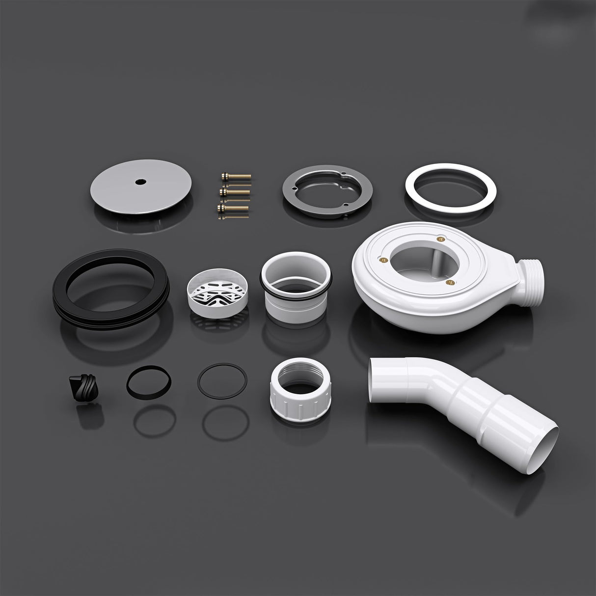 glasvilla Bonde de Douche pour Receveur de Douche Diamètre de la Douche 40 mm Trou d’Évacuation 90 mm AL001