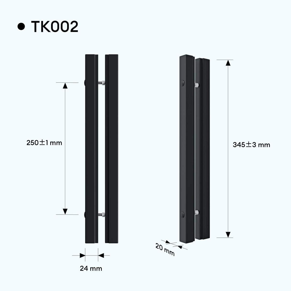 Poignée de porte Glasvilla, bouton de porte intérieure, poignée de porte de douche, poignée de barre, poignées de porte en verre, poignée de poussée