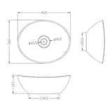 glasvilla Lavabo Lavabo de encimera Cuenco de cerámica con sellado nano Bruselas205