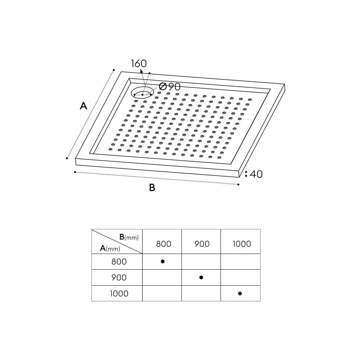 glasvilla Duschwanne Duschtasse Antirutsch aus hochwertigem Acryl Quadratisch Lucia