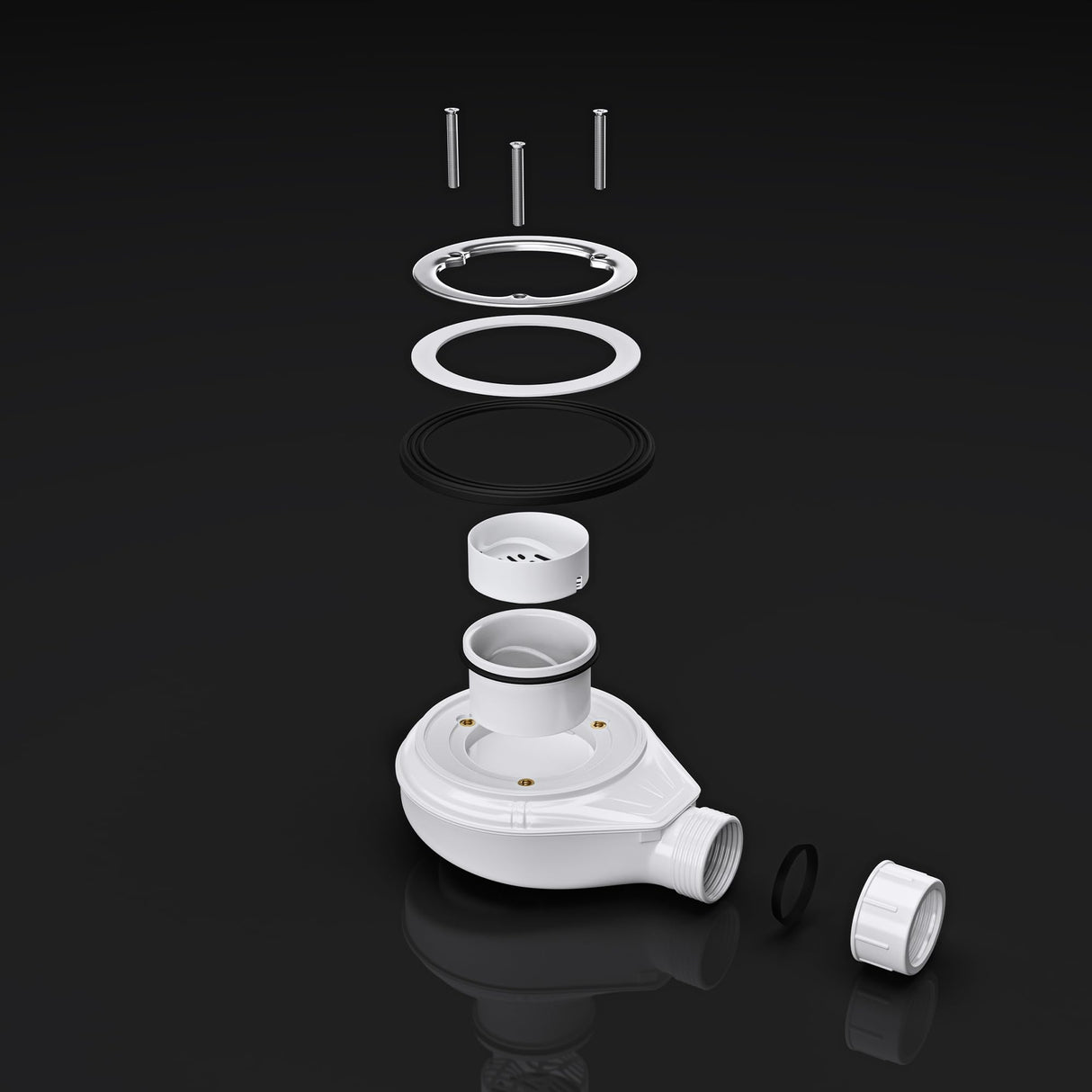 glasvilla Bonde de Douche pour Receveur de Douche Diamètre de la Douche 40 mm Trou d’Évacuation 90 mm AL001