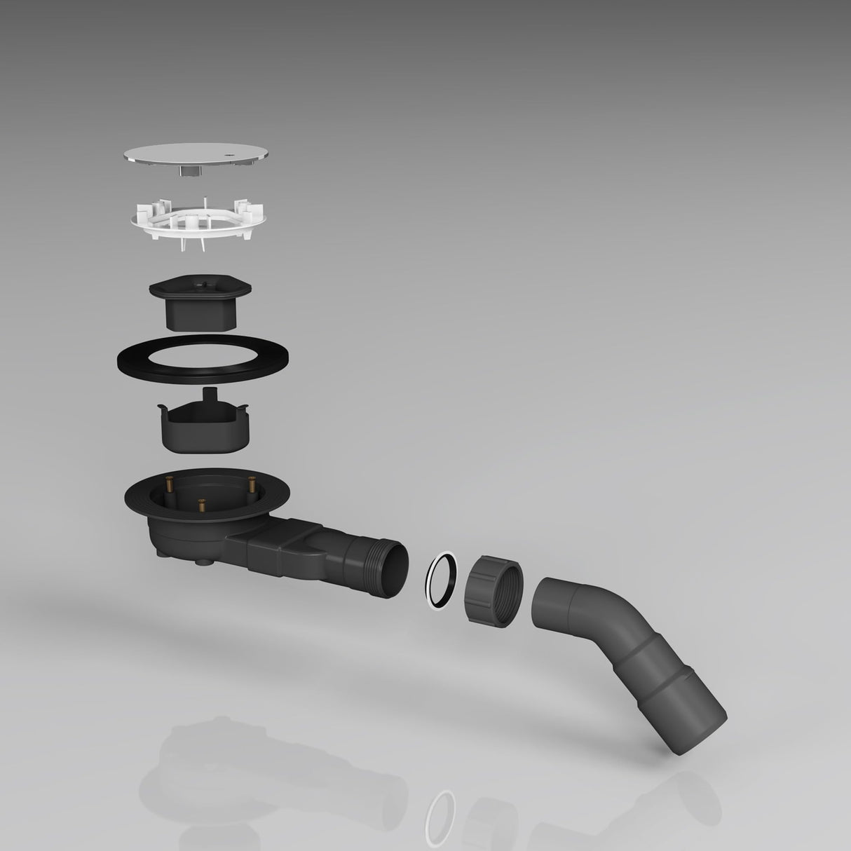 glasvilla Bonde de Douche pour Receveur de Douche Diamètre de la Douche 40 mm Trou d’Évacuation 90 mm AL001