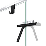 glasvilla Tergivetro per Doccia con Gancio, Tergivetro in Silicone per Finestre del Bagno, 19x21cm, Nero Opaco