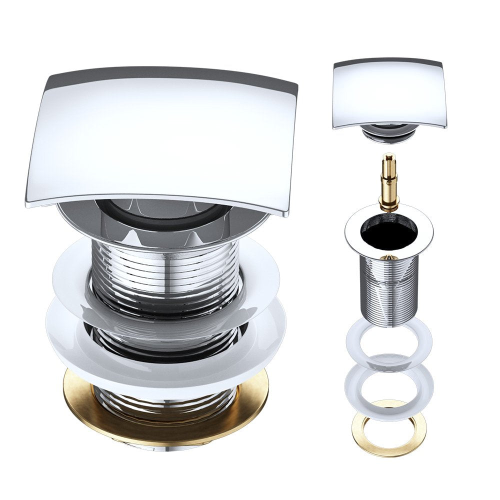 Bouchon de lavabo Glasvilla | Bouchon de lavabo compatible avec tous les lavabos DIN