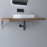 Support mural de lavabo en acier inoxydable Glasvilla Design WH02