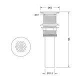 Bouchon de lavabo Glasvilla | Bouchon de lavabo compatible avec tous les lavabos DIN