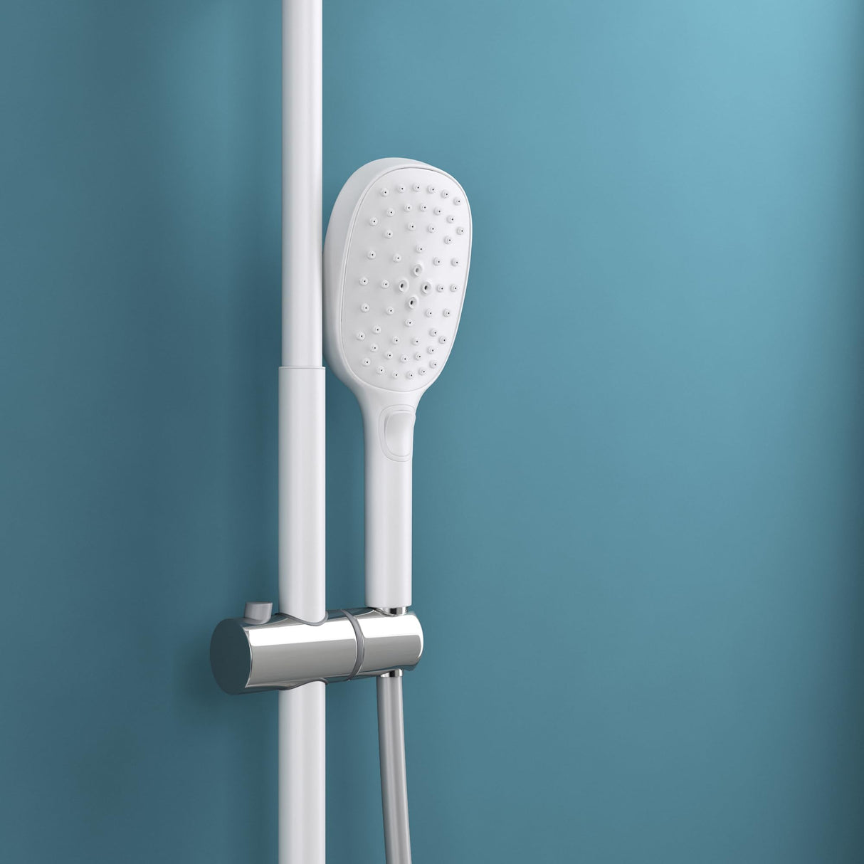 Système de douche Glasvilla avec douchette et pommeau de douche, douche de pluie, kit de fixation murale