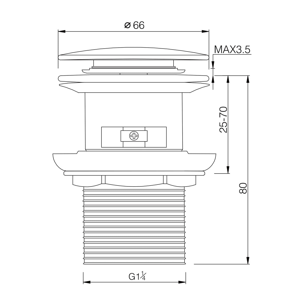 Bouchon de lavabo Glasvilla | Bouchon de lavabo compatible avec tous les lavabos DIN