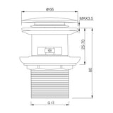 Bouchon de lavabo Glasvilla | Bouchon de lavabo compatible avec tous les lavabos DIN