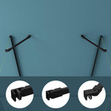 Barre de support pour paroi de douche Glasvilla | Stabilisateur de paroi vitrée pour douches à l'italienne | Pivote à 180° pour verre de 6 à 10 mm d'épaisseur